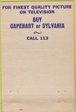 Matchbook Cover - Pursel Appliances Ice Cream Bloomsburg PA 40 Strike