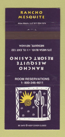 Matchbook Cover - Rancho Mesquite Resort Casino Mesquite NV 30 Strike