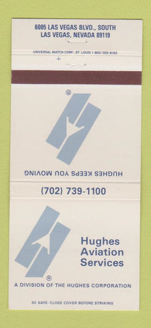 Matchbook Cover - Hughes Aviation Service Las Vegas NV 30 Strike