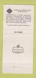 Matchbook Cover - Tom Sarris' Orleans House Arlington VA 30 Strike