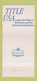 Matchbook Cover - Title USA Irving TX 30 Strike