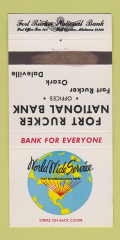 Matchbook Cover - Fort Rucker National Bank Ozark Daleville AL WEAR 30 Strike