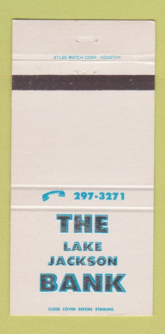 Matchbook Cover - The Lake Jackson Bank Houston? TX 30 Strike