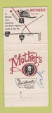 Matchbook Cover - Mother's Rather's Moustache Fort Smith AR Rye Hill 30 Strike