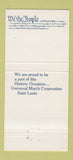 Matchbook Cover - US Constitution Bicentennial Washington DC 1987 30 Strike
