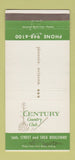 Matchbook Cover - Century Country Club Phoenix AZ WEAR 30 Strike