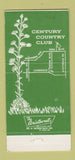 Matchbook Cover - Century Country Club Phoenix AZ WEAR 30 Strike
