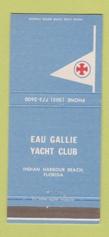 Matchbook Cover - Eau Gallie Yacht Club Indian Harbour Beach FL 30 Strike