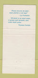 Matchbook Cover - BCA? 1974 Thomas Carlyle Canada LA Fontaine 30 Strike