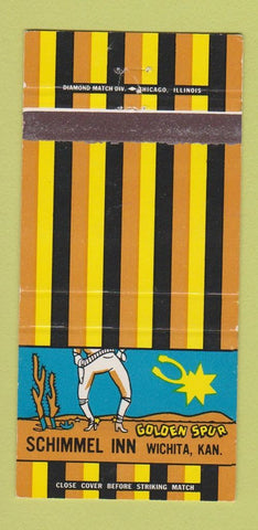Matchbook Cover - Schimmel Inn Wichita KS Golden Spur 30 Strike
