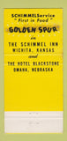 Matchbook Cover - Schimmel Inn Wichita KS Golden Spur 30 Strike