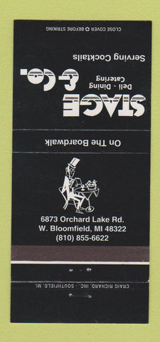 Matchbook Cover - Stage Deli West Bloomfield MI 30 Strike