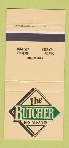 Matchbook Cover - The Butcher Restaurant Seattle Bellevue WA 30 Strike