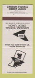 Matchbook Cover - Grissom Federal Credit Union Air Force Base IN 30 Strike