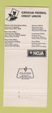 Matchbook Cover - Grissom Federal Credit Union Air Force Base IN 30 Strike