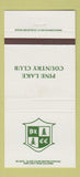 Matchbook Cover - Pine Lake Country Club 30 Strike