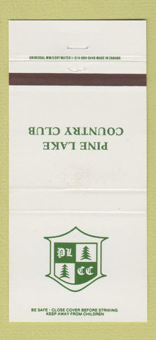Matchbook Cover - Pine Lake Country Club 30 Strike