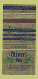 Matchbook Cover - Oliver's Pub Elmhurst IL 30 Strike