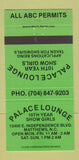 Matchbook Cover - Palace Lounge Strip Club? Matthews NC GREEN 30 Strike