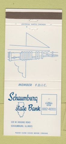 Matchbook Cover - Schaumburg State Bank IL 30 Strike