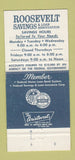 Matchbook Cover - Roosevelt Savings Loan Miami FL Franklin FDR 30 Strike