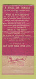 Matchbook Cover - Light the Way Retarded Children WEAR 30 Strike