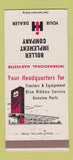 Matchbook Cover - International Harvester Tractors Boller WEAR 30 Strike