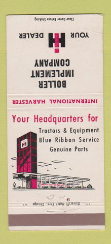 Matchbook Cover - International Harvester Tractors Boller WEAR 30 Strike