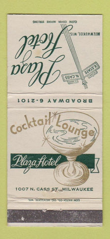 Matchbook Cover - Plaza Hotel Milwaukee WI WEAR 30 Strike