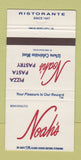Matchbook Cover - Noah's Pizza Pasta Omaha NE 30 Strike