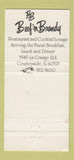 Matchbook Cover - Beef n Brandy Countryside IL 30 Strike