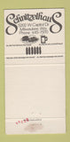 Matchbook Cover - Schnitzelhaus Restaurant Milwaukee WI WEAR 30 Strike