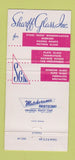 Matchbook Cover - Sharff Glass Canton OH Kawneer Doors 30 Strike