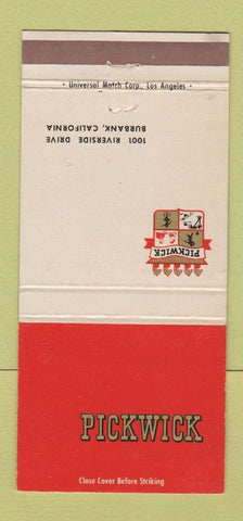 Matchbook Cover - Pickwick Burbank CA 30 Strike