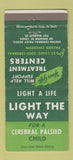 Matchbook Cover - Cerebral Palsy Treatment St Louis MO 30 Strike