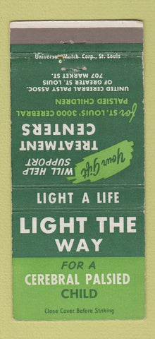 Matchbook Cover - Cerebral Palsy Treatment St Louis MO 30 Strike