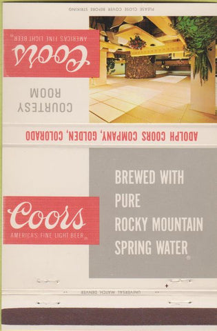Matchbook Cover - Coors Beer Courtesy Room Golden CO WEAR 40 Strike