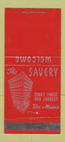 Matchbook Cover - Savery Hotel Des Moines IA 30 Strike