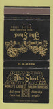 Matchbook Cover - The Shed Dallas TX WEAR 30 Strike