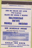 Matchbook Cover - Eagle Inn Dock Ephriam WI WEAR 40 Strike