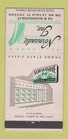 Matchbook Cover - Normandie Inn Chicago IL 30 Strike