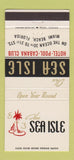 Matchbook Cover - Sea Isle Hotel Pool Cabana Club Miami Beach FL 30 Strike