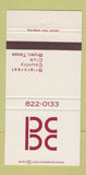 Matchbook Cover - Briarcrest Country Club Bryan TX 30 Strike