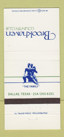 Matchbook Cover - Brookhaven Country Club Dallas TX 30 Strike