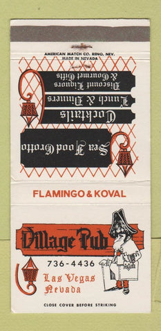 Matchbook Cover - Village Pub Las Vegas NV 30 Strike