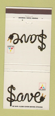 Matchbook Cover - MLGW Memphis Light Gas and Water TN 30 Strike
