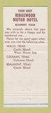 Matchbook Cover - Ridgewood Motor Hotel Beaumont TX 30 Strike