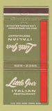 Matchbook Cover - Little Joe's Italian Restaurant Los Angeles CA 30 Strike