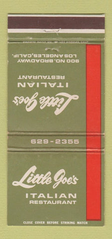 Matchbook Cover - Little Joe's Italian Restaurant Los Angeles CA 30 Strike