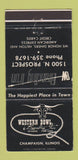 Matchbook Cover - Western Bowling Branding Iron Champaign IL 30 Strike